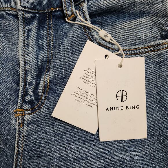 NWT Anine Bing Gabe Mid Rise Skinny Ankle Jeans Size 24 - Picture 3 of 9